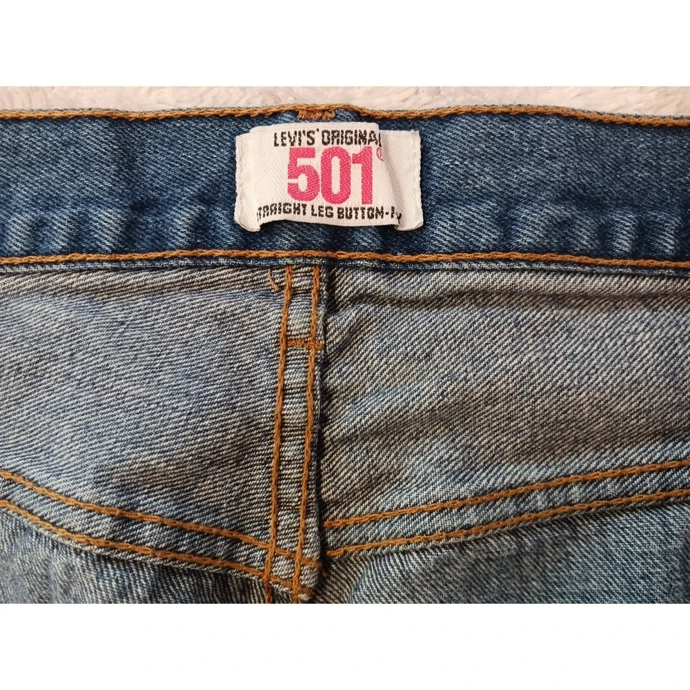 Levi's 501 Jeans Men's 40x30 Button Fly Medium Wash Blue Denim Made USA Y2K 2008